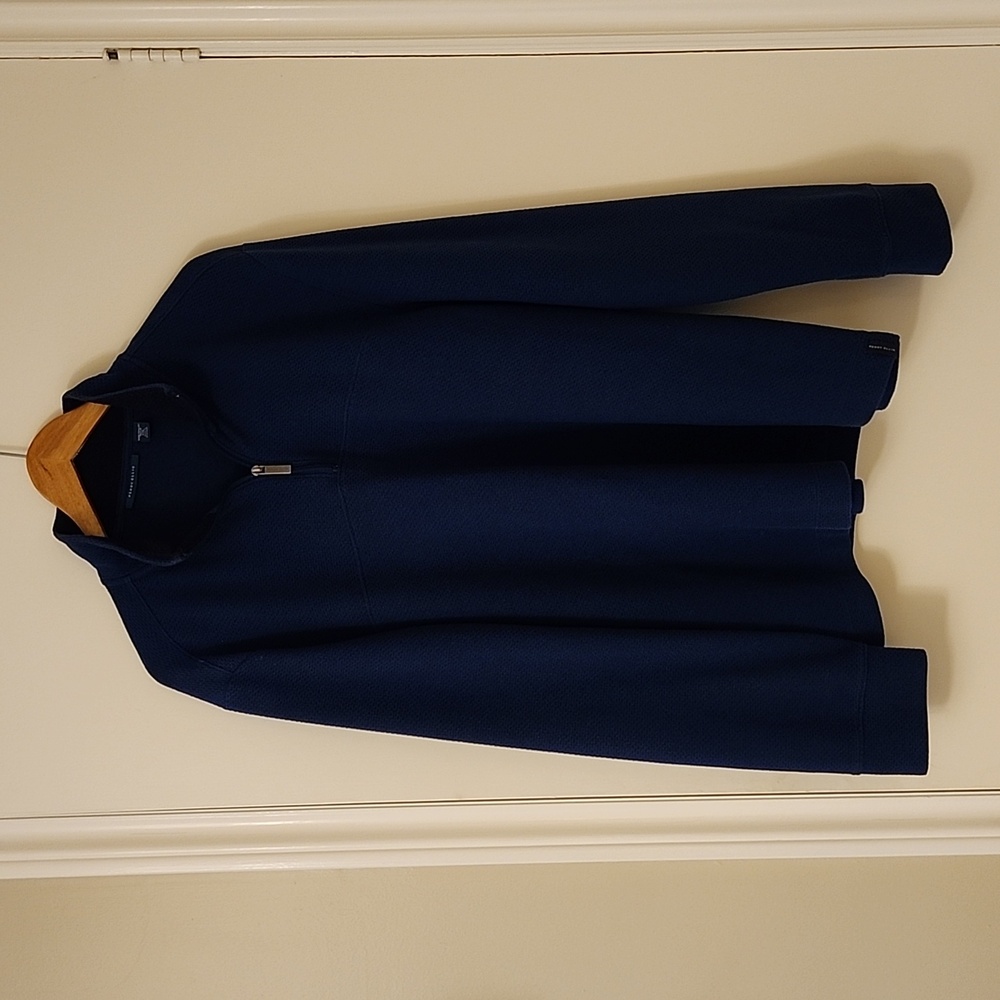 Men's, Perry Ellis, Long Sleeve, 1/4 Zip, Navy, Size XXL